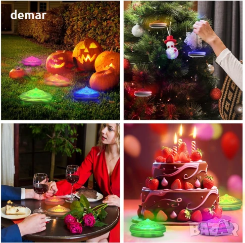 Соларни осветителни тела за басейн Toowell, 2 броя, плаващи с дистанционно, IP68, снимка 6 - Басейни и аксесоари - 51234950