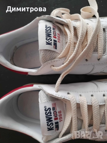Дамски маратонки естествена кожа  K Swiss Classic Slim Court 38.5н, снимка 4 - Маратонки - 52349529