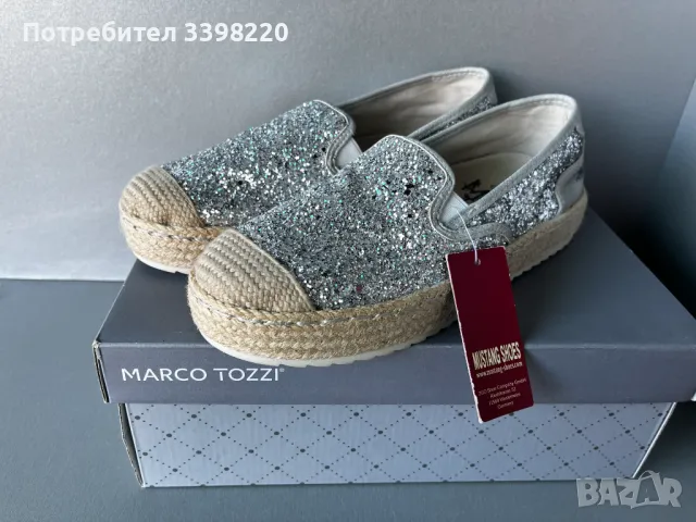 НОВИ дамски обувки Mustang true denim Original, снимка 1