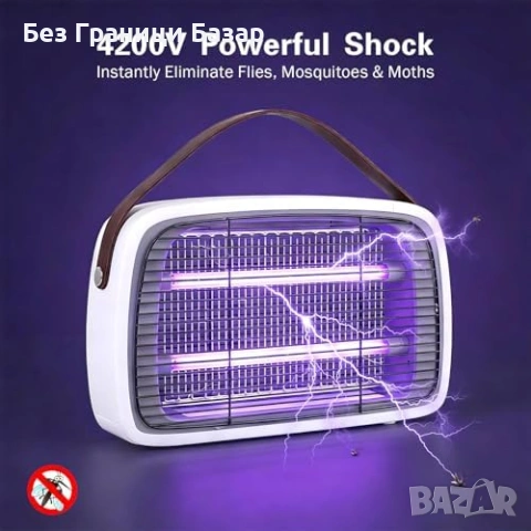 Нова лампа Електрически капан за насекоми комари 12W с подвижна тавичка, снимка 3 - Други стоки за дома - 53960782