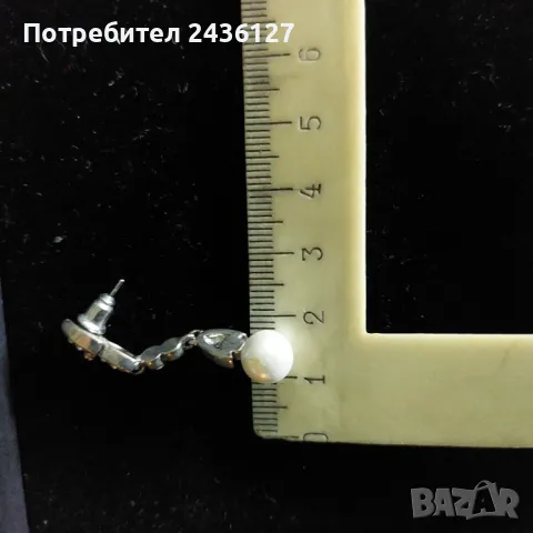 Комплект колие и обеци бели перли, снимка 5 - Колиета, медальони, синджири - 50042407