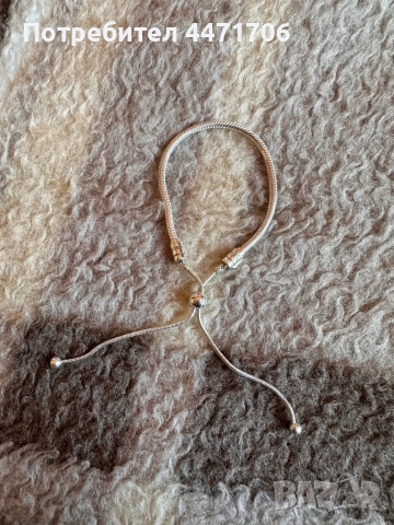 Сребърна гривна Pandora , снимка 3 - Гривни - 51775562