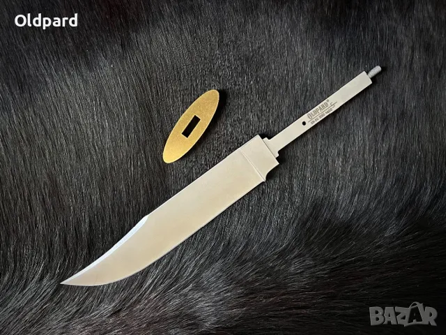 Висококачествено голямо острие Bowie  (за монтиране на нож). от стомана 440C с месингова гарда., снимка 3 - Ножове - 47759618