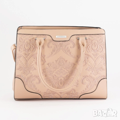 Елегантна дамска чанта с бродирани детайли и много отделения, снимка 11 - Чанти - 52097929