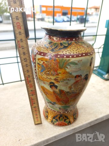 Японска порцеланова ваза Сатцума SATSUMA , снимка 4 - Антикварни и старинни предмети - 42466883