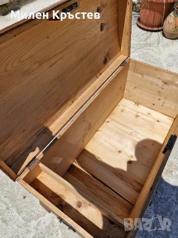 Стар дървен сандък от 1925г., снимка 6 - Антикварни и старинни предмети - 51235344
