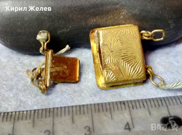 Старинна ОРНАМЕНТИРАНА ПОЗЛАТЕНА БРОНЗОВА ЗАКОПЧАЛКА КАРАБИНКА от / за РЕТРО ОГЪРЛИЦА КОЛИЕ 48817, снимка 6 - Антикварни и старинни предмети - 48818752