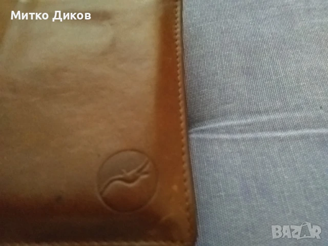 Лебед марков портфейл  естествена кожа 118х94мм , снимка 3 - Портфейли, портмонета - 51422559