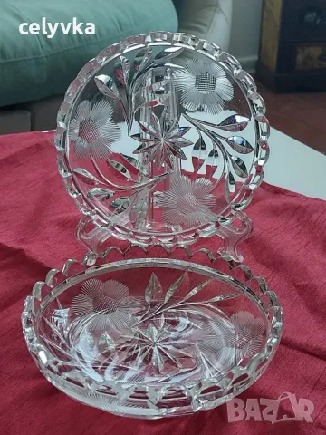 Комплект от две кристални купички, снимка 2 - Сервизи - 50183231