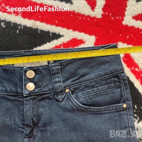 Дамски дънки Karen Millen England, размер US 6 UK 10 EU 38 тъмно сини , снимка 4 - Дънки - 53107483