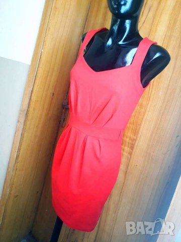Къса червена рокля тип балон С/М, снимка 2 - Рокли - 29580561