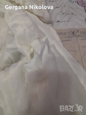 Дамско бяло яке с пух, снимка 8 - Якета - 38601547