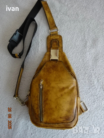 мъжка чанта /през рамо/ ръчна изработка, снимка 4 - Чанти - 51596482