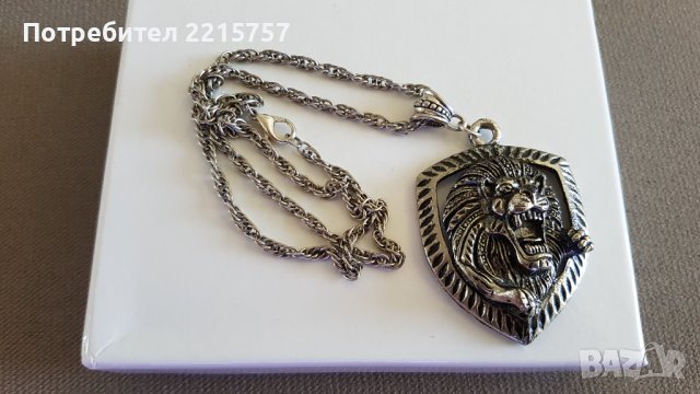 Медальони:лъвска глава, с египетски елементи+синджири., снимка 3 - Колиета, медальони, синджири - 40237610