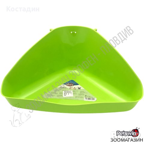 Ъглова Тоалетна за Гризач - S, M размер - 2 размера - Зелена разцветка