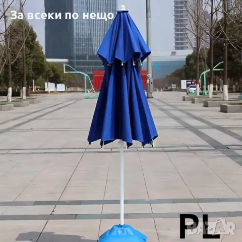 Градински Чадър С UV Защита С Ветроустойчива Клапа И Двоен Покрив – 220/220 см Код P591, снимка 6 - Градински мебели, декорация  - 50426836