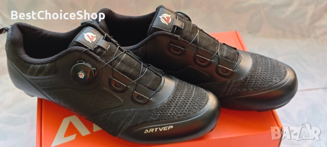 Мъжки велосипедни обувки, съвместими с SPD и Delta педали, дишащи, неплъзгащи - Сини EU 44, снимка 2 - Аксесоари за велосипеди - 53171430