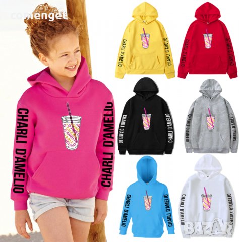 ДЕТСКИ Tik Tok Суичъри / Hoodie CHARLI D'AMELIO / ЧАРЛИ Merch / Мърч