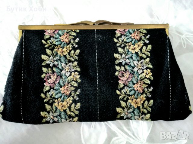 Старинен несесер от гобленов плат, снимка 2 - Антикварни и старинни предмети - 37611750