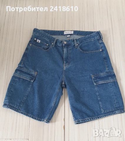 Calvin Klein Cargo Jeans Short Cotton Mens Size 33 ОРИГИНАЛ! Мъжки КъсиПанталони!, снимка 10 - Къси панталони - 54205682