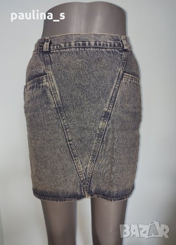 Дънкова пола с къдри, снимка 2 - Поли - 29858818