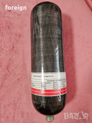 Карбонова бутилка Tuxing 6.8 L, 300 Bar, 4500 PSI, PCP