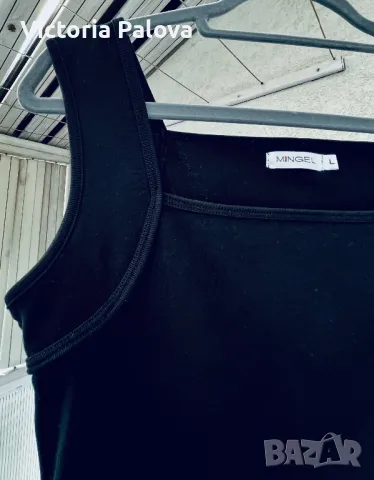 Черен памучен потник MINGEL ШВЕЦИЯ, снимка 7 - Потници - 47363494