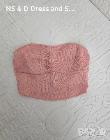 H&M къс розов кроп топ бюстие , снимка 1