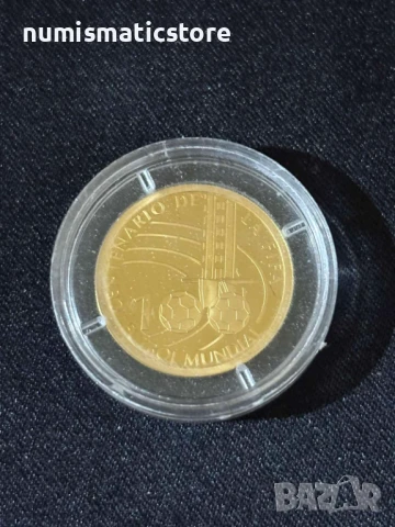 Уругвай 2004 - 5000 песос - 100-годишнина на ФИФА , Футбол - Златна монета, снимка 5 - Нумизматика и бонистика - 51239744