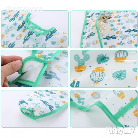 3311 Бебешки водоустойчив лигавник с ръкави, снимка 9 - Други - 37550321