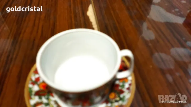 Стар български порцелан Изида кашмир захарница чаша за кафе , снимка 10 - Антикварни и старинни предмети - 45919230