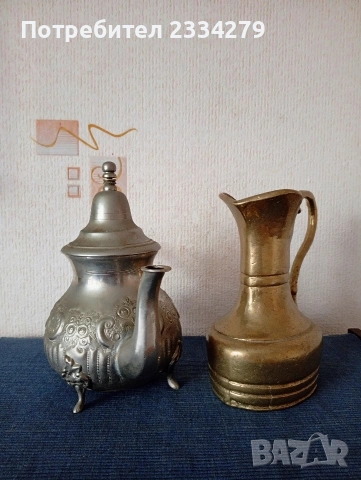 Стари кани чайници, красива масивна изработка., снимка 2 - Антикварни и старинни предмети - 54092987