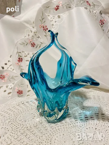Стъклена кошница , снимка 4 - Декорация за дома - 56123140