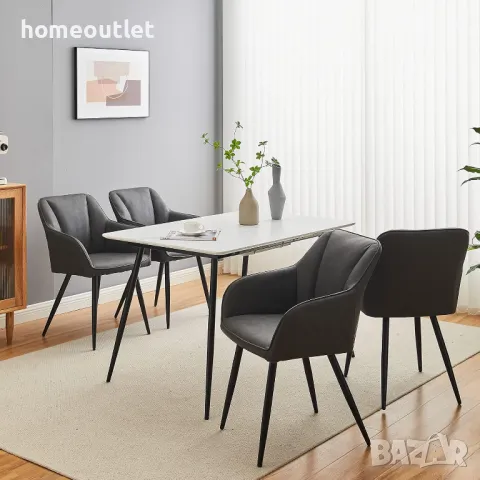 ПРОМОЦИЯ Трапезни столове с дамаска от PU кожа G-UDC22106GY, снимка 7 - Столове - 48849332