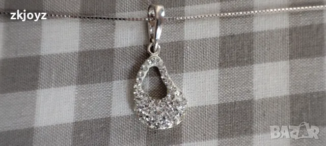 СРЕБЪРНО КОЛИЕ С ЦИРКОНИ 3.5 гр. / проба 925