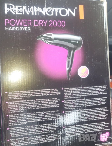 Сешоар Remington Power Dry 2000W , снимка 2 - Сешоари - 54050748