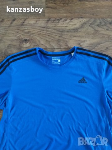  adidas blue Essential 3 Stripe - страхотна мъжка тениска, снимка 3 - Тениски - 37452857