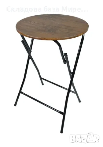 Сгъваема маса ,44.5x65.5см , Метал, Дърво,, снимка 1