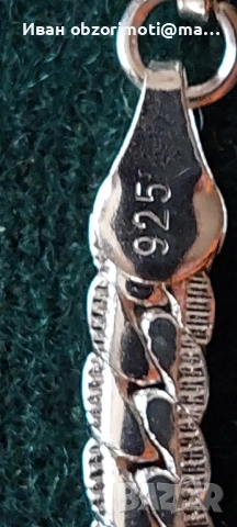 сребърна верижка 50 см., снимка 2 - Колиета, медальони, синджири - 52154495
