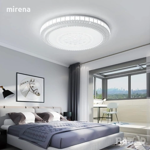 LED лед модерен полилей таванна лампа с диаманти таванна лампа, снимка 4 - Лампи за таван - 53225270