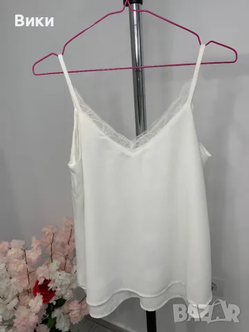 Бял потник с дантела, универсален размер, снимка 3 - Потници - 50085999