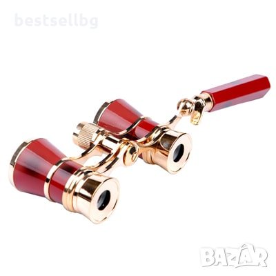 Бордо театрален бинокъл с дръжка увеличение 3Х за театър опера подарък, снимка 5 - Екипировка - 29263858