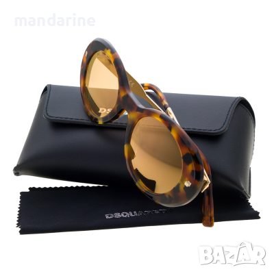 DSQUARED2 🍊 Дамски огледални слънчеви "TIGER’S EYE" очила нови с кутия, снимка 12 - Слънчеви и диоптрични очила - 40678901