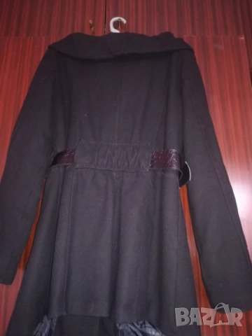 Черно палто яка тип шал, снимка 4 - Палта, манта - 52805698