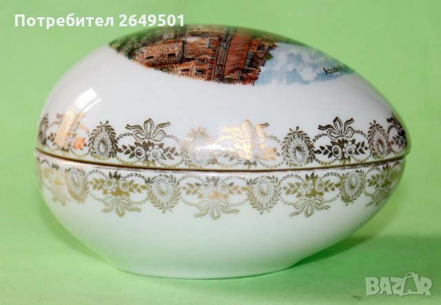 Френски Порцелан Яйце Кутия Limoges porcelain, снимка 7 - Колекции - 34080686