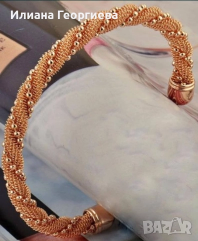 Зашеметяващи гривни от 14к попълнено жълто и злато 20 лв., снимка 3 - Гривни - 51757957