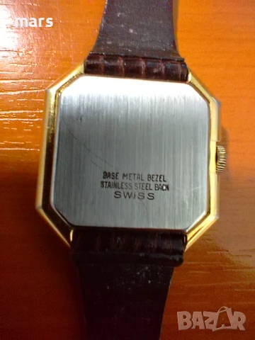 LUCERNE, SWITZERLAND, VINTAGE, LADIES WRISTWATCH, HAND WINDING, GOLD PLATED, LEATHER STRAP, 1980S., снимка 6 - Дамски - 51192918