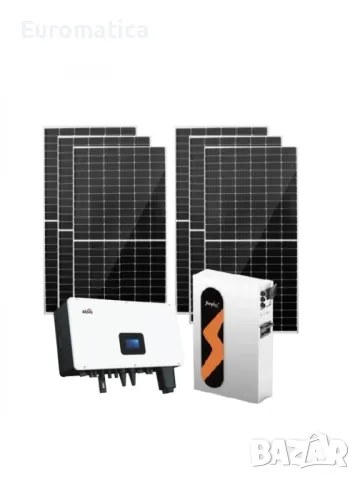Автономна соларна система 12 kW + инвертор Afore 12 kw + 5.12 kwh литиева батерия - Монофазна