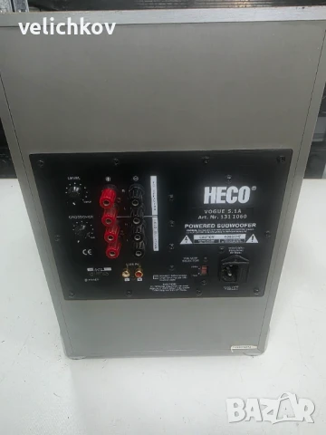 Продавам висококачествен активен субуфер Heco Vogue 5.1A, модел 1311060. Подходящ както за домашно к, снимка 3 - Тонколони - 50784496