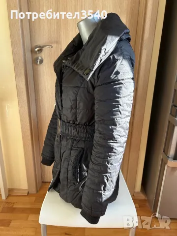 Топло черно зимно яке, снимка 7 - Якета - 47593220